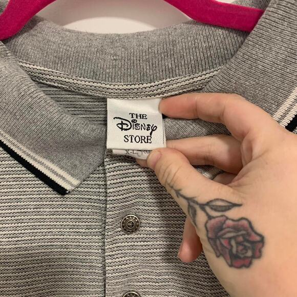 Vintage Disney Mickey Mouse Embroidered Logo Long Sleeve Polo Shirt size XL - Picture 4 of 8